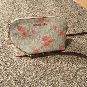Michael Kors Crossbody purse, pink flowers